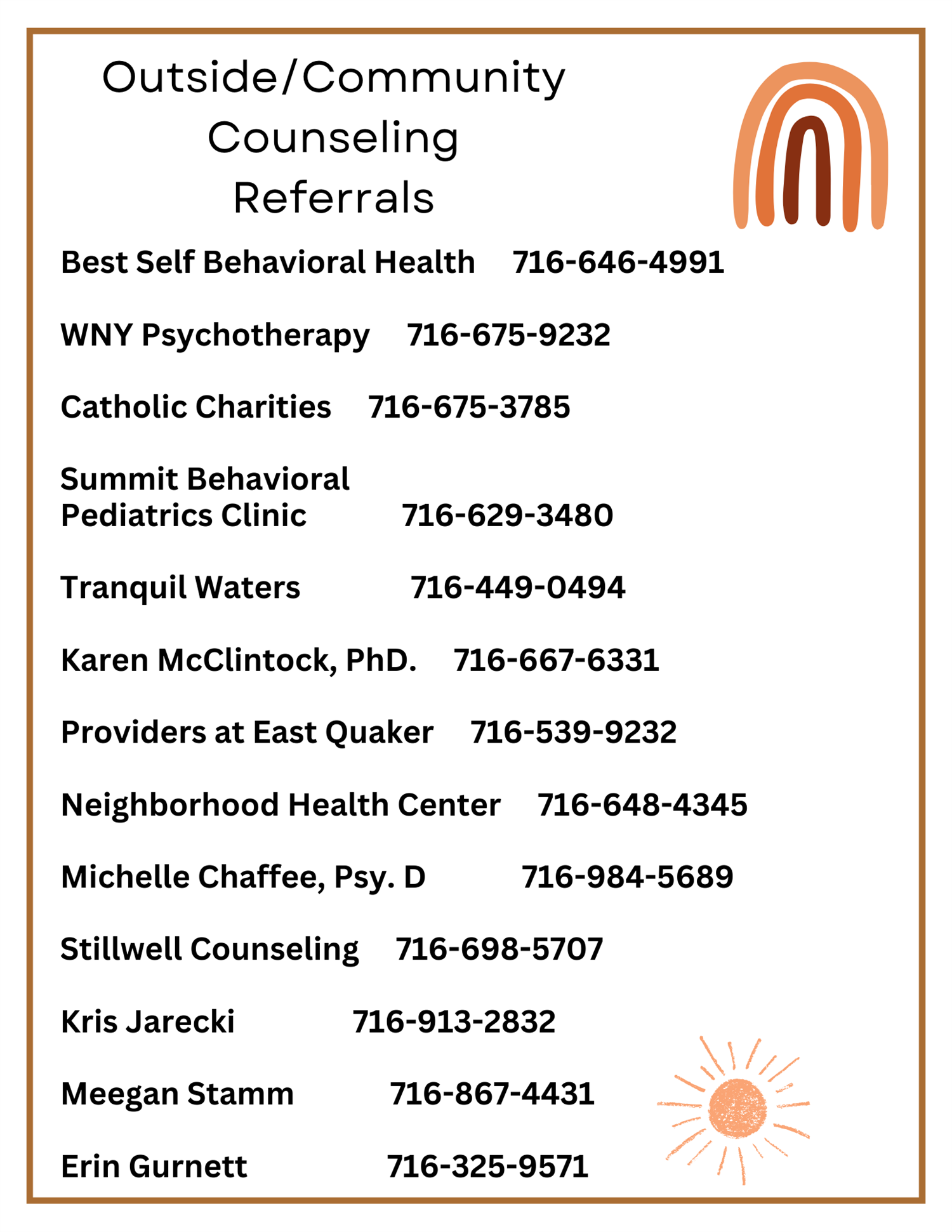 Counseling Referrals